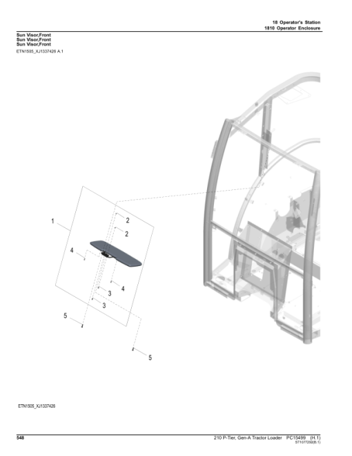 John Deere 210 P Backhoe Loaders (SN 1T0210PA_ _F_02265-) Parts Catalog Manual - PC15499 - Image 2