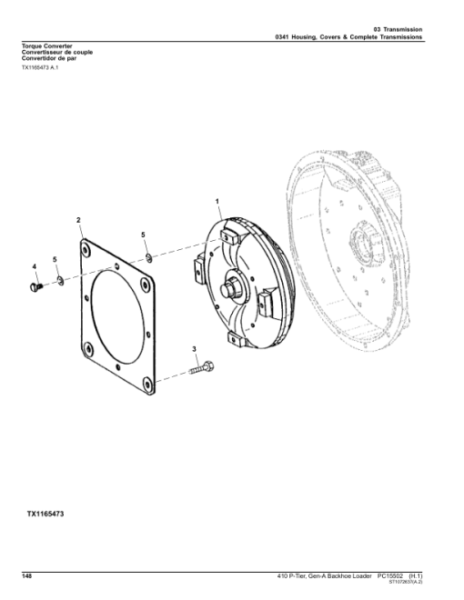 John Deere 410 P Backhoe Loaders (SN F_02265- & C_02265-) Parts Catalog Manual - PC15502 - Image 4