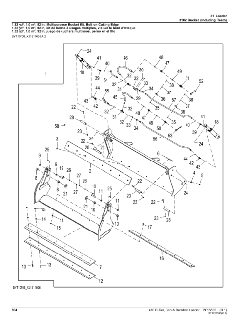 John Deere 410 P Backhoe Loaders (SN F_02265- & C_02265-) Parts Catalog Manual - PC15502 - Image 3