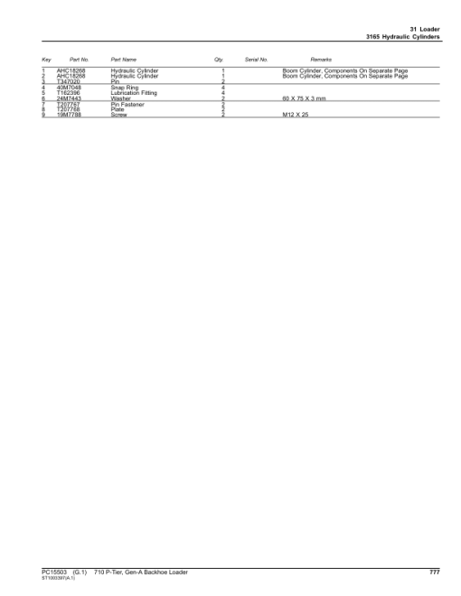 John Deere 710 P Backhoe Loaders (SN 1T0710PA_ _F_02265-) Parts Catalog Manual - PC15503 - Image 3