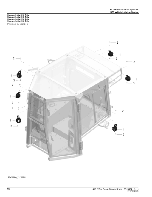 John Deere 450 P Crawler Dozers (SN D_018371 - & M_01837-) Parts Catalog Manual - PC15504 - Image 3