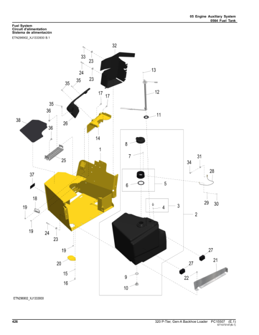 John Deere 320 P Backhoe Loaders (SN DA00001- & CA00001-) Parts Catalog Manual - PC15507 - Image 3