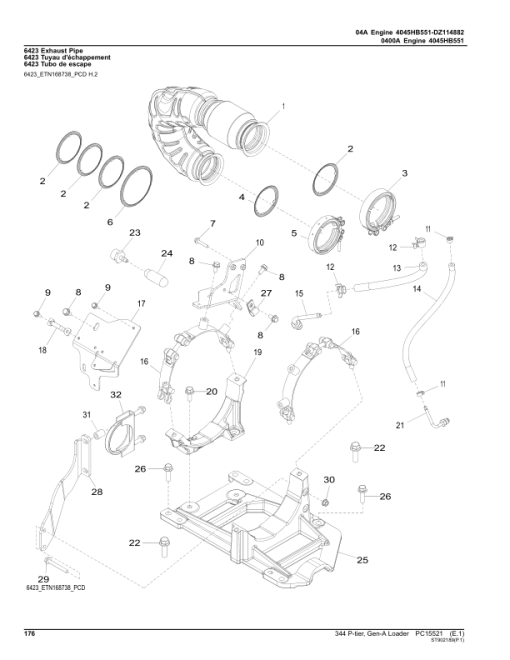 John Deere 344 P Loaders (SN 1LU344PA_ _B074883 -) Parts Catalog Manual - PC15521 - Image 2