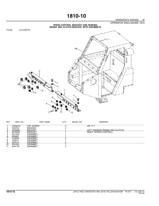 John Deere 743 Tracked Feller Bunchers Parts Catalog Manual - PC1571 - Image 3