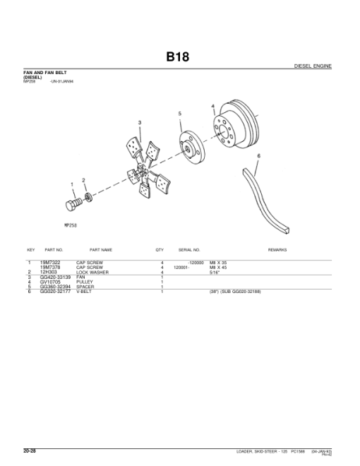 John Deere 125 Skid Steers Parts Catalog Manual - PC1588 - Image 2