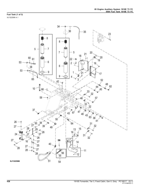 John Deere 1910E Forwarder, T3, Fixed Cabin, Gen II, Grey (SN C001884-) Parts Catalog Manual - PC16017 - Image 3