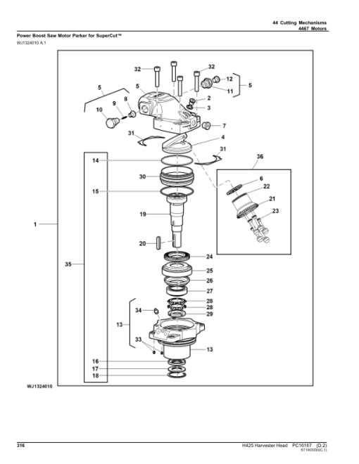 John Deere H425 Harvesting Heads (SN 1EJH425_0002001) Parts Catalog Manual - PC16167 - Image 2