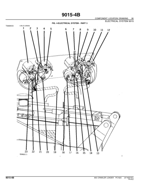 John Deere 855 Crawlers Parts Catalog Manual - PC1625 - Image 4