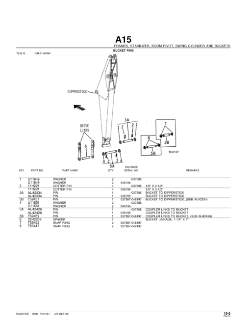 John Deere 9550 Attachments (SN 9550 BACKHOE ON A JD 350C TRACTOR (YR 1979-) Parts Catalog Manual - PC1661 - Image 4