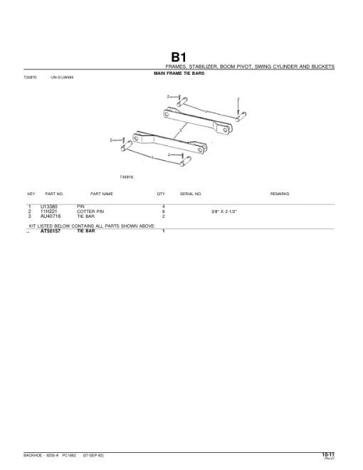 John Deere 9250A Attachments (SN 9250A BACKHOE ON A JD 401C TRACTOR (YR 1979-1989) Parts Catalog Manual - PC1662 - Image 2