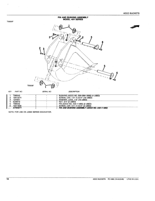 John Deere ADCO Buckets Attachments Parts Catalog Manual - PC1663 - Image 3