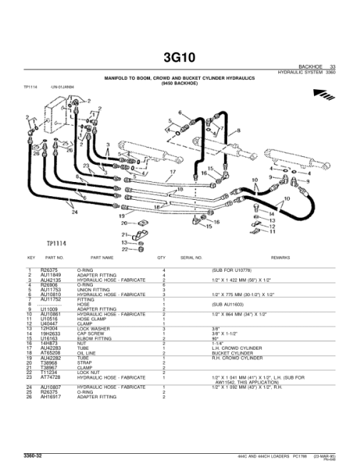 John Deere 444C, 444CH Loaders Parts Catalog Manual - PC1788 - Image 2