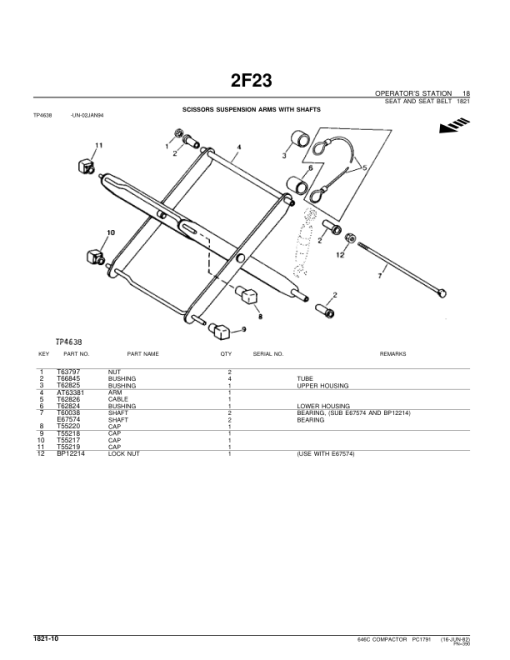 John Deere 646C Compactors Parts Catalog Manual - PC1791 - Image 2