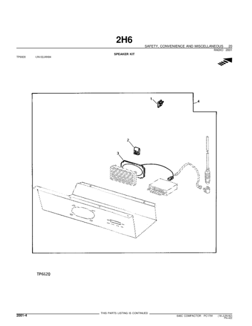 John Deere 646C Compactors Parts Catalog Manual - PC1791 - Image 4