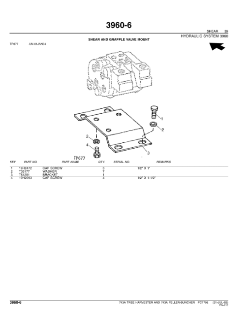 John Deere 743A Harvester Parts Catalog Manual - PC1792 - Image 2