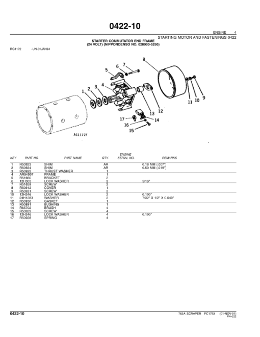 John Deere 762A Scrapers Parts Catalog Manual - PC1793 - Image 2