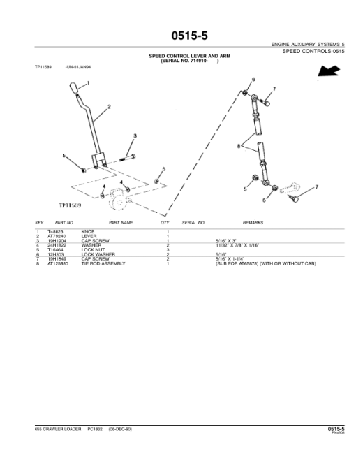 John Deere 655 Crawlers Parts Catalog Manual - PC1832 - Image 2