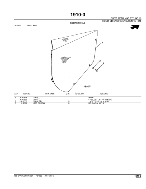 John Deere 655 Crawlers Parts Catalog Manual - PC1832 - Image 4