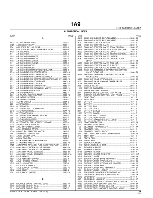 John Deere 410B Backhoes Parts Catalog Manual - PC1843 - Image 2