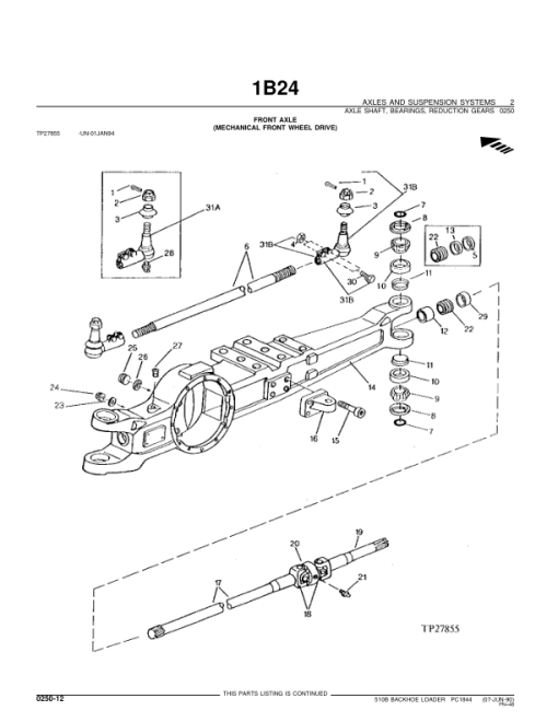 John Deere 510B Backhoes Parts Catalog Manual - PC1844 - Image 3