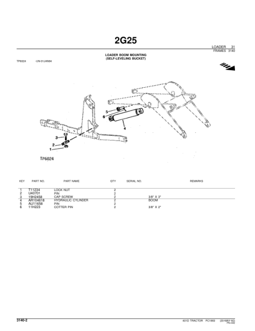 John Deere 401D Backhoes Parts Catalog Manual - PC1883 - Image 4