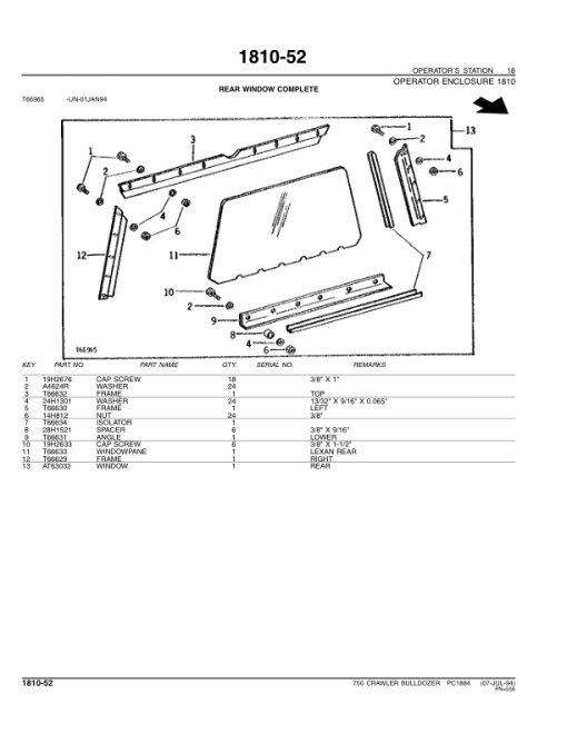 John Deere 750 Crawlers Parts Catalog Manual - PC1884 - Image 2