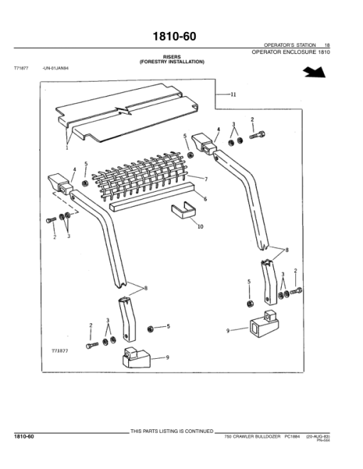 John Deere 750 Crawlers Parts Catalog Manual - PC1884 - Image 4