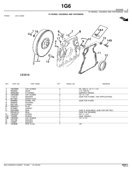 John Deere 555A Crawlers Parts Catalog Manual - PC1889 - Image 2