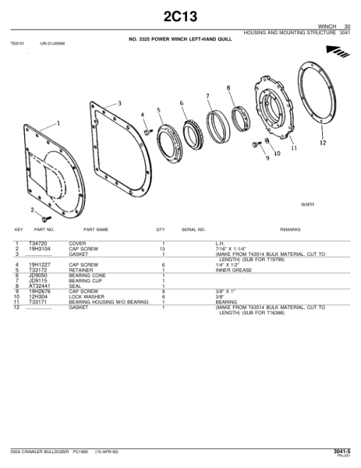 John Deere 550A Crawlers Parts Catalog Manual - PC1890 - Image 4