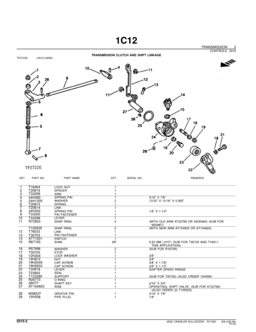 John Deere 450D Crawlers Parts Catalog Manual - PC1891 - Image 2