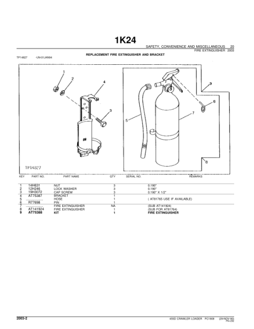 John Deere 455D Crawlers Parts Catalog Manual - PC1909 - Image 3