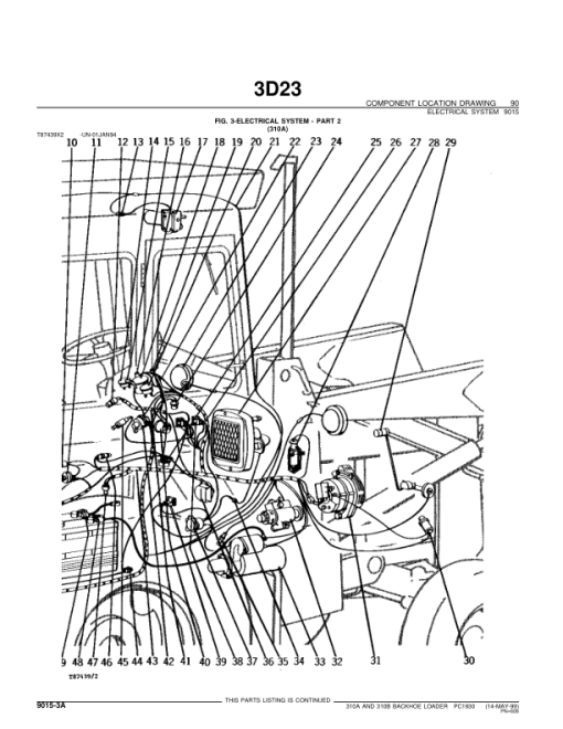 John Deere 310A, 310B Backhoes Parts Catalog Manual - PC1930 - Image 3