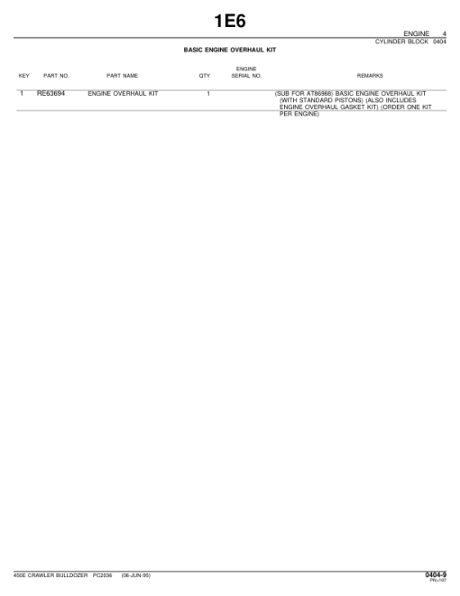 John Deere 450E Crawlers Parts Catalog Manual - PC2036 - Image 3