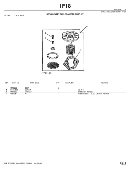 John Deere 450E Crawlers Parts Catalog Manual - PC2036 - Image 4