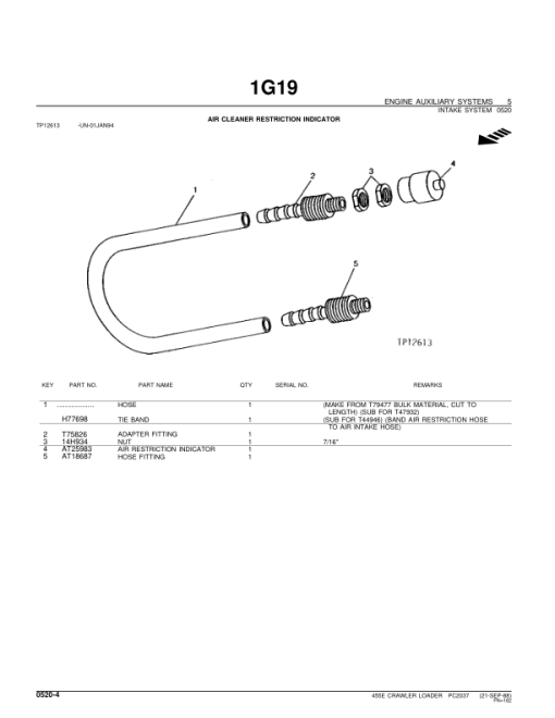 John Deere 455E Crawlers Parts Catalog Manual - PC2037 - Image 2