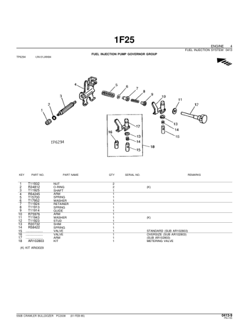 John Deere 550B Crawlers Parts Catalog Manual - PC2038 - Image 2