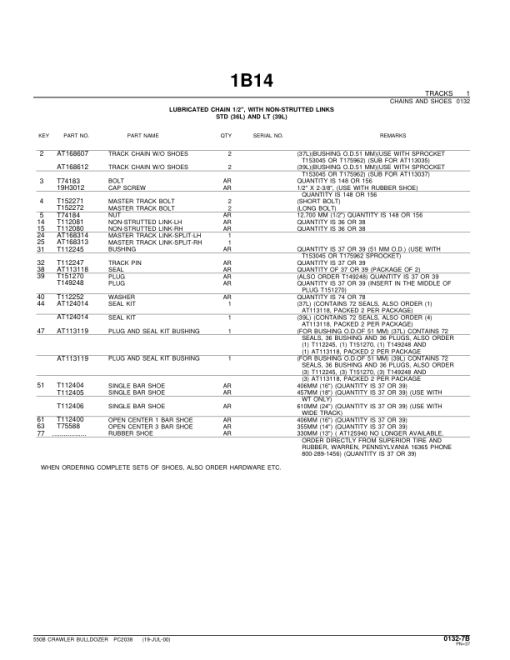 John Deere 550B Crawlers Parts Catalog Manual - PC2038 - Image 3