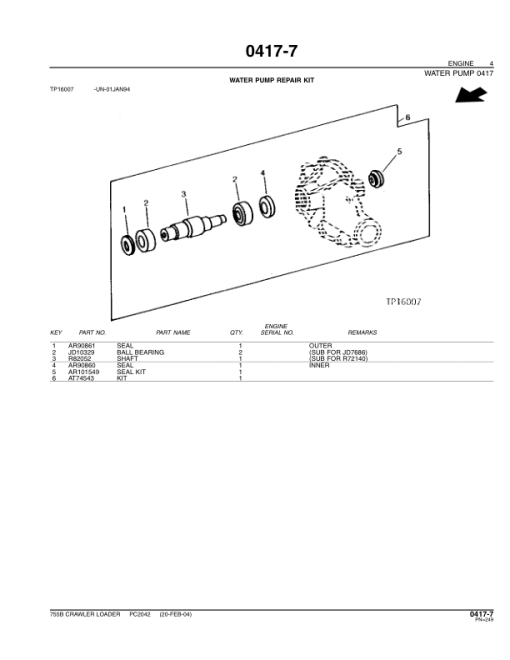 John Deere 755B Crawlers Parts Catalog Manual - PC2042 - Image 2