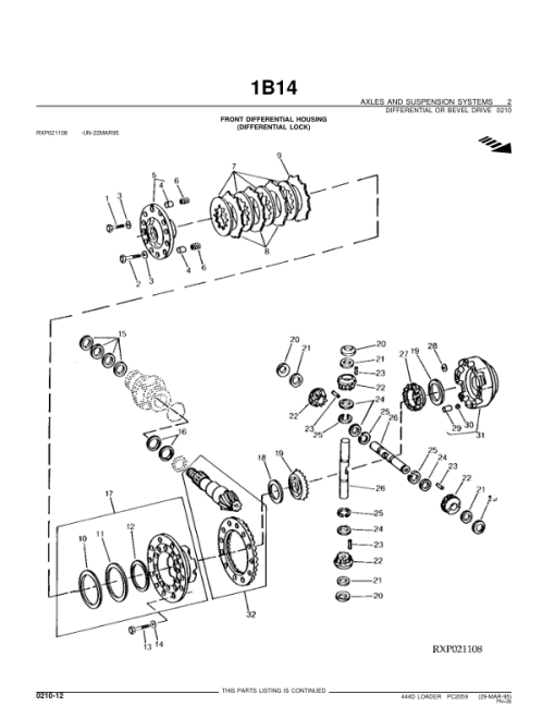 John Deere 444D Loaders Parts Catalog Manual - PC2059 - Image 3