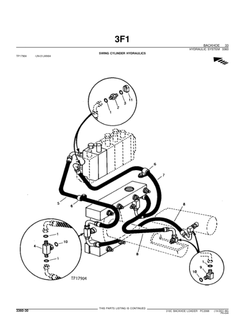 John Deere 310C Backhoes Parts Catalog Manual - PC2068 - Image 2