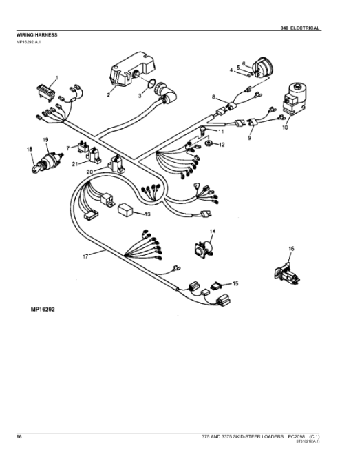 John Deere 375, 3375 Skid Steers Parts Catalog Manual - PC2098 - Image 2