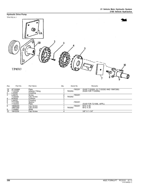 John Deere 482C Forklifts Parts Catalog Manual - PC2101 - Image 4