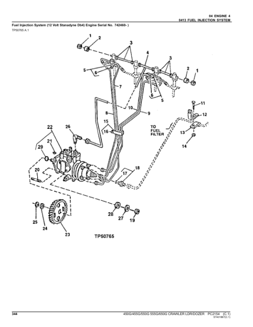 John Deere 450G, 455G, 550G, 555G, 650G Crawlers Parts Catalog Manual - PC2154 - Image 2