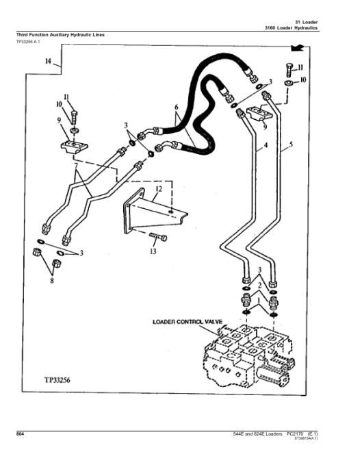 John Deere 544E, 624E, 544ETC, 544ELL Loaders Parts Catalog Manual - PC2170 - Image 3