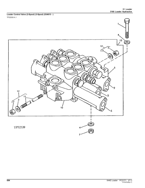 John Deere 644E, 644ER Loaders Parts Catalog Manual - PC2171 - Image 2