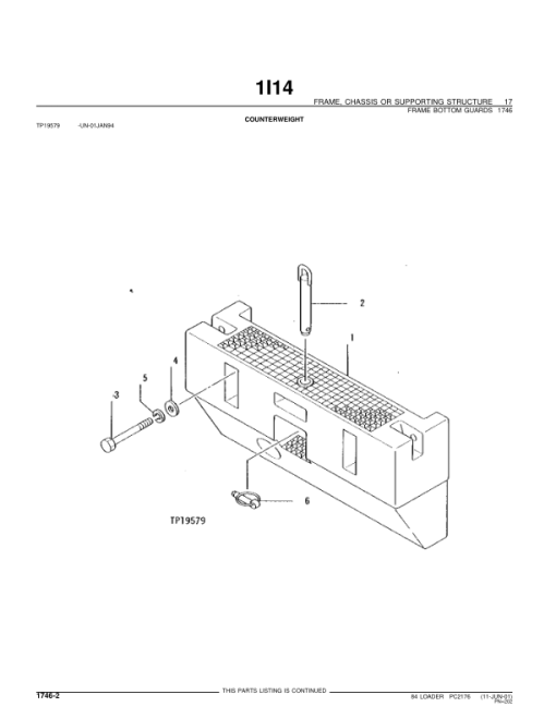 John Deere 84 Loaders Parts Catalog Manual - PC2176 - Image 2