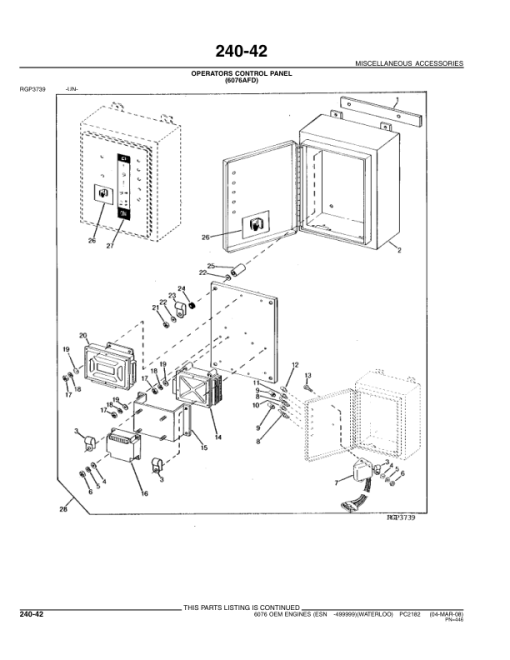 John Deere 6076 Engines (SN S.N before – 499999 (WATERLOO) Parts Catalog Manual - PC2182 - Image 2