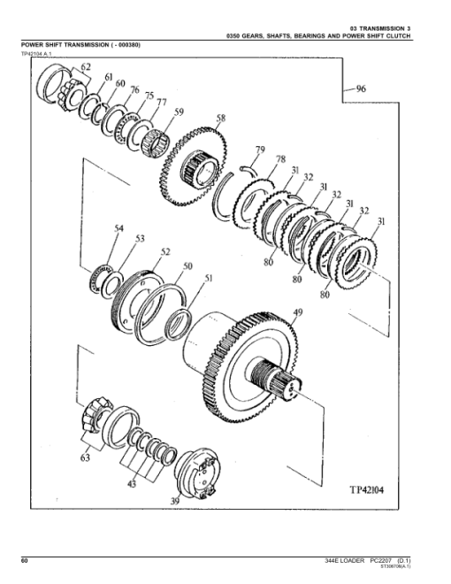 John Deere 344E Loaders Parts Catalog Manual - PC2207 - Image 2