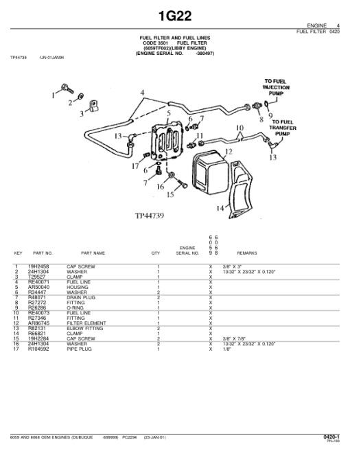 John Deere 5.9L, 6.8L, 6059, 6068 Engines (SN before – 699999) Parts Catalog Manual - PC2294 - Image 2