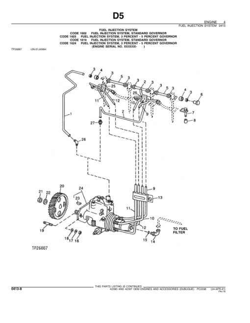 John Deere 4239D, 4239T Engines Parts Catalog Manual - PC2298 - Image 4